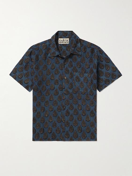Dark blue short sleeve shirt from Kartik Research