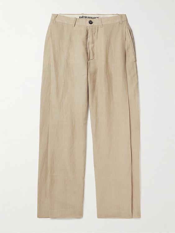 Taupe casual trousers from Kartik Research