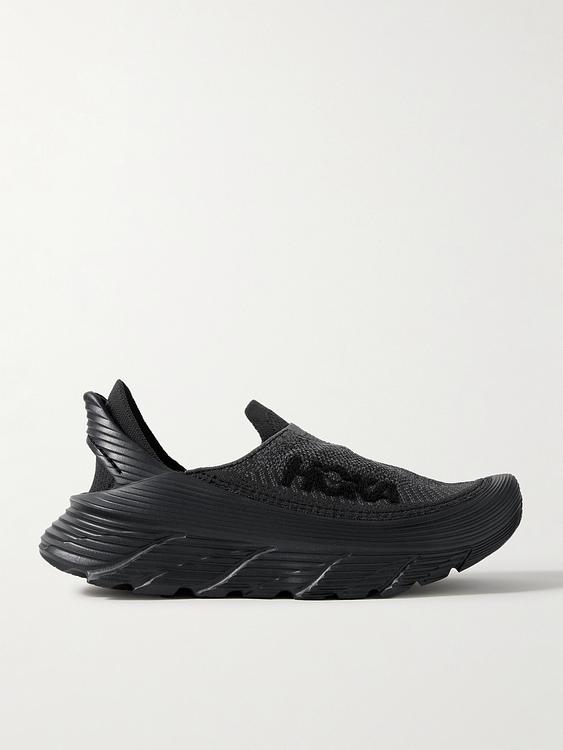 Black sneakers from Hoka