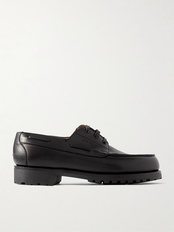 Black derby shoes from J.M. Weston