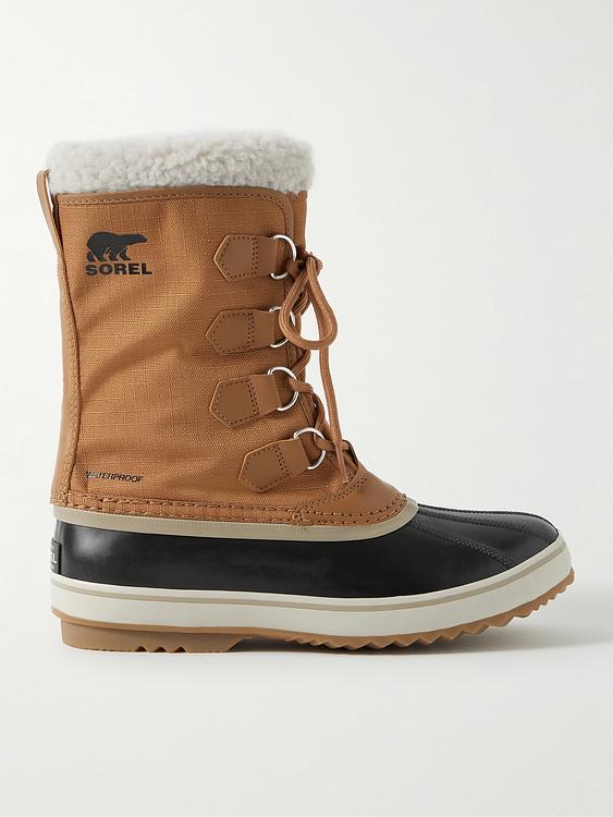 Brown lace-up boots from Sorel