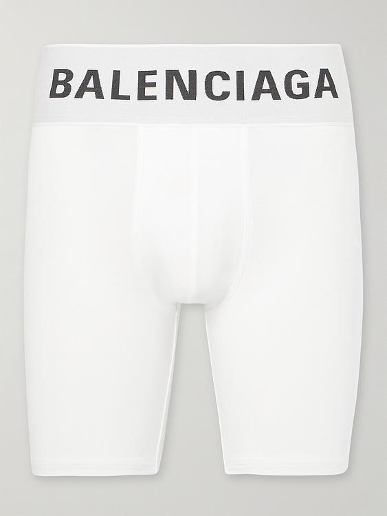 Print white boxer briefs from Balenciaga
