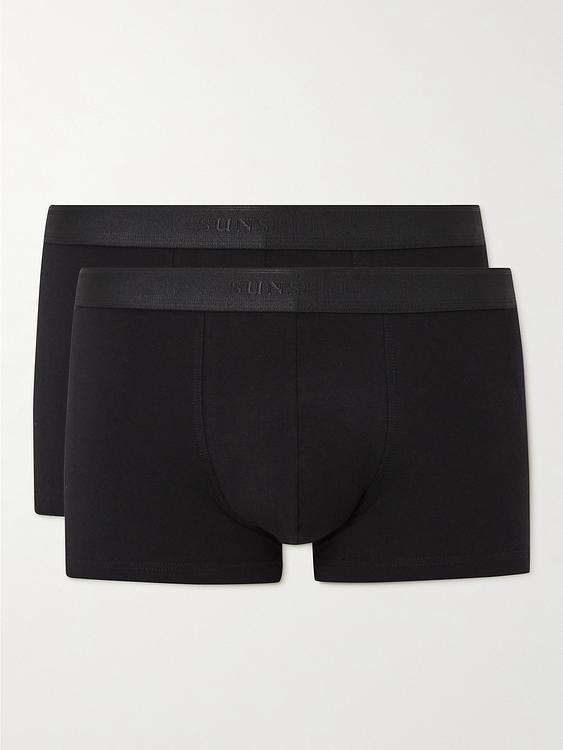 Black boxer briefs from Sunspel