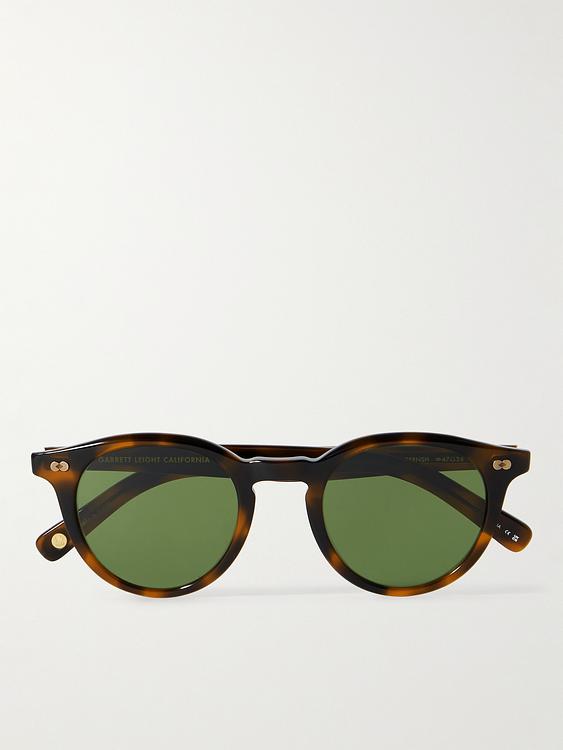 Dark brown round frame sunglasses from Garrett Leight California Optical
