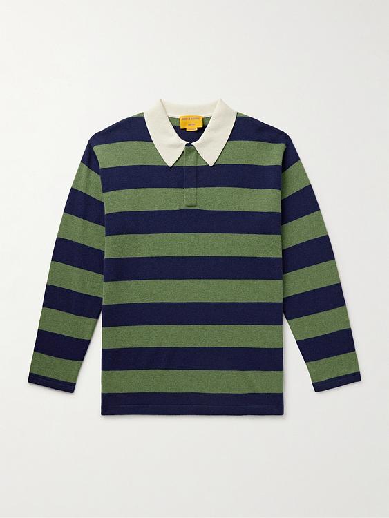 Striped multicolor long sleeve polo shirt from Guest In Residence
