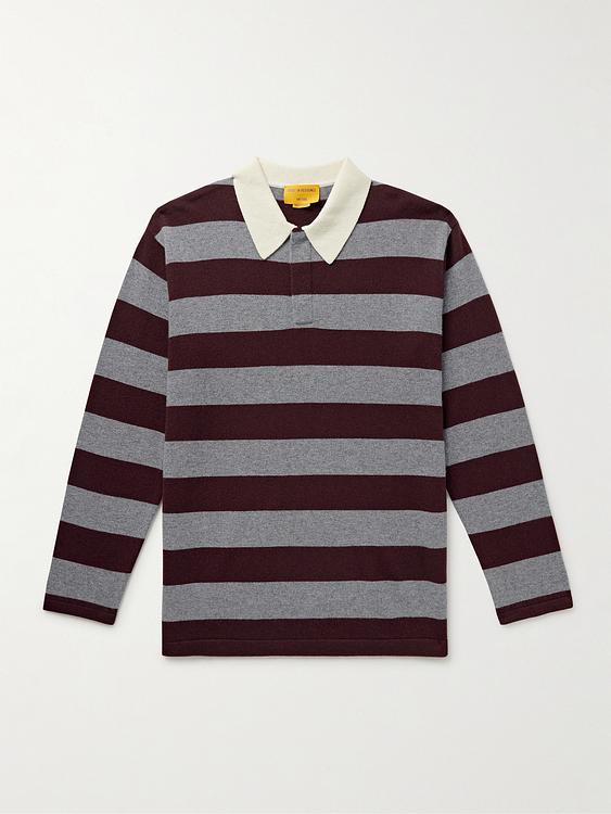 Striped multicolor long sleeve polo shirt from Guest In Residence