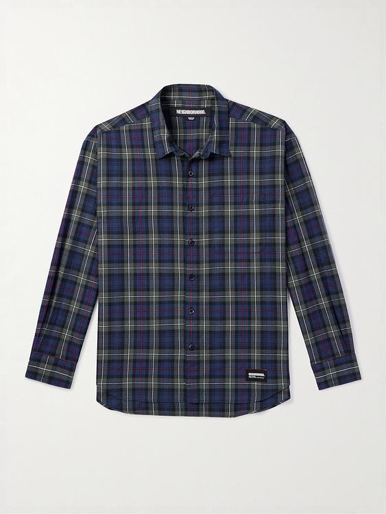 Checkered dark blue casual shirt from Neighborhood