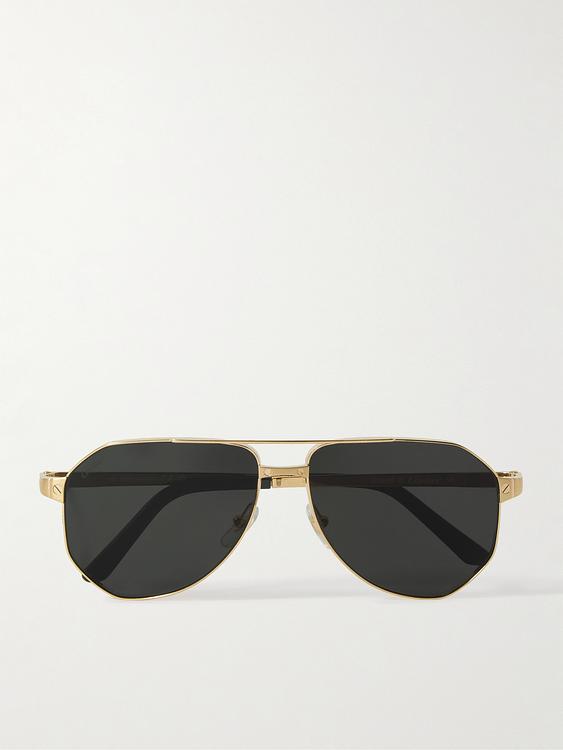 Dark yellow d-frame sunglasses from Cartier Eyewear