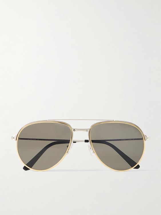 Dark yellow d-frame sunglasses from Cartier Eyewear