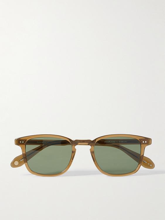 Beige d-frame sunglasses from Garrett Leight California Optical