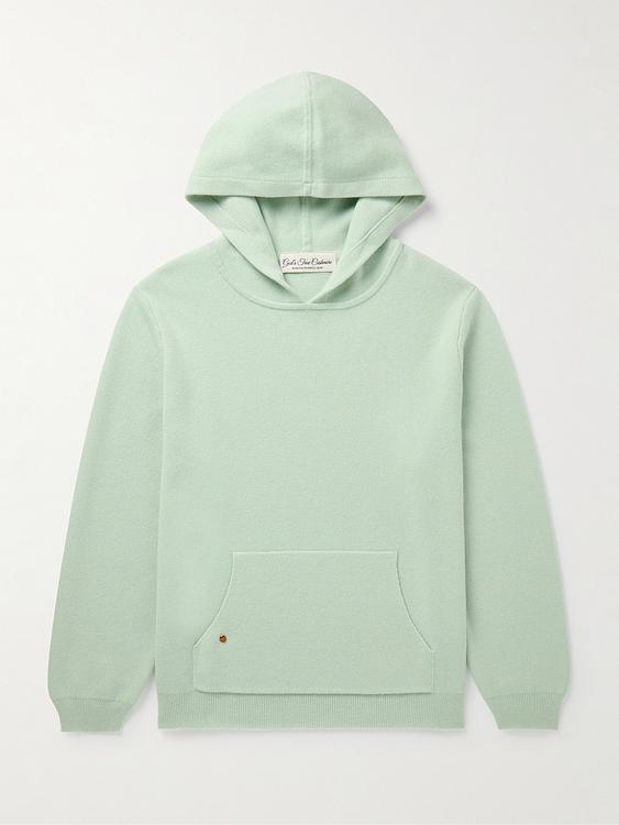 Light green hooded sweatshirt from God's True Cashmere