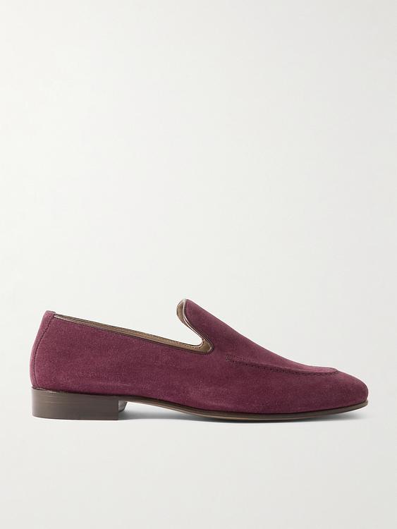 Purple loafers from Manolo Blahnik