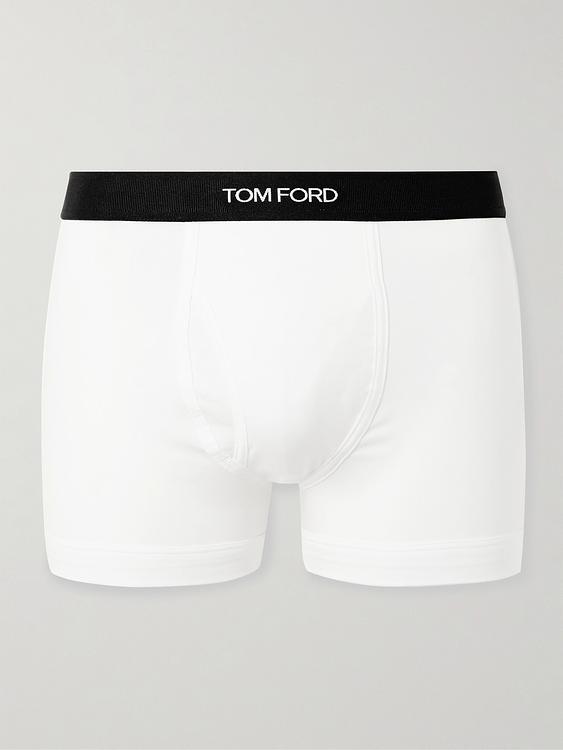 Print white boxer briefs from Tom Ford