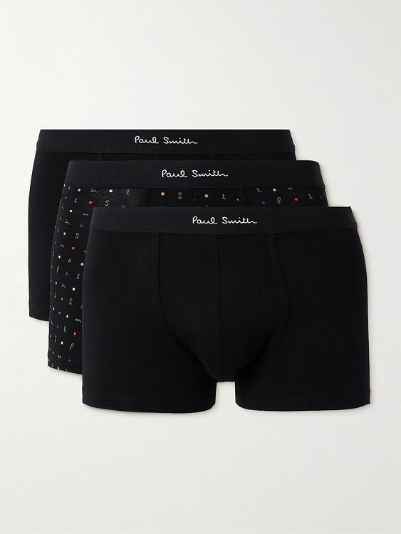 Print black boxer briefs from Paul Smith
