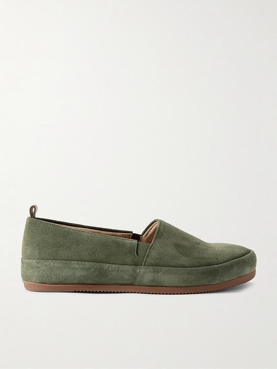 Dark green loafers from Mulo