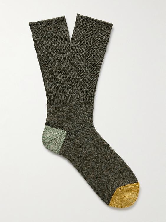 Dark green socks from Anonymous Ism