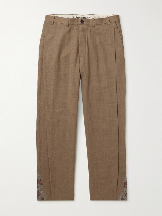 Taupe formal trousers from Kartik Research