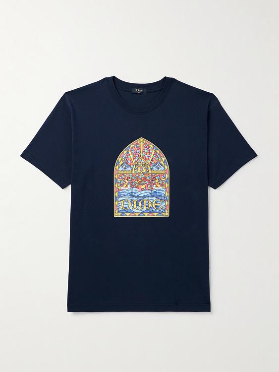 Print dark blue t-shirt from DIME