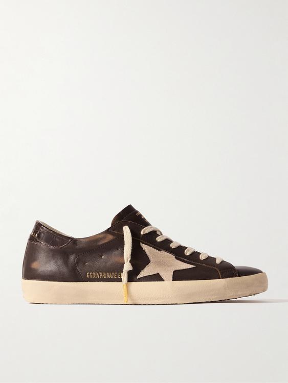 Print dark brown sneakers from Golden Goose