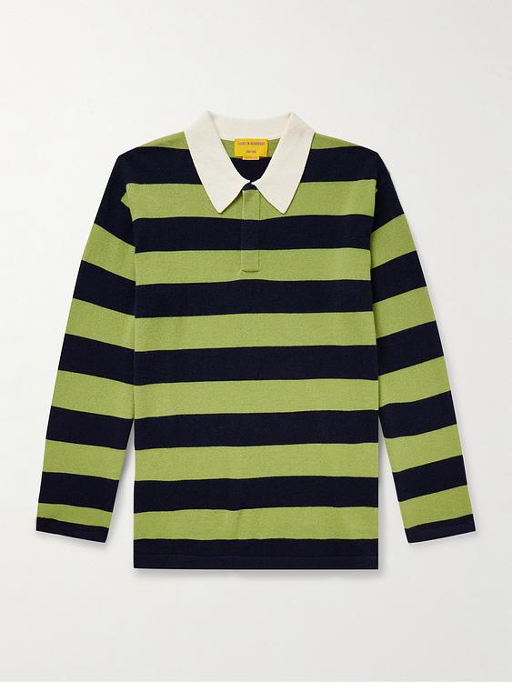 Striped multicolor long sleeve polo shirt from Guest In Residence