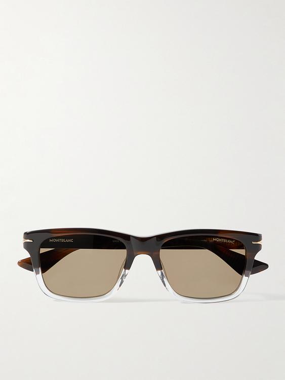 Dark brown d-frame sunglasses from MONTBLANC EYEWEAR