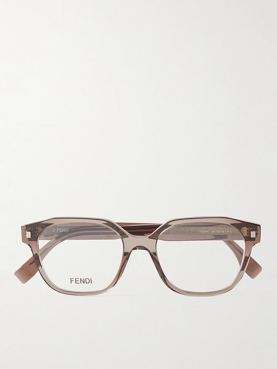 Grey d-frame glasses from Fendi