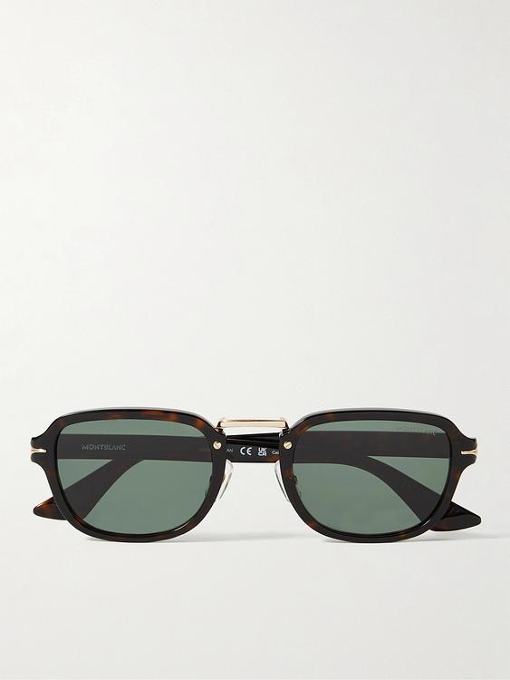 Dark brown d-frame sunglasses from MONTBLANC EYEWEAR