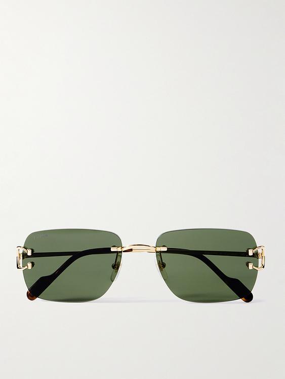 Green d-frame sunglasses from Cartier Eyewear