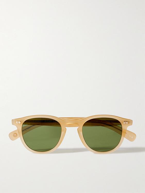 Beige round frame sunglasses from Garrett Leight California Optical