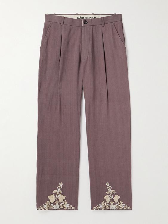 Taupe formal trousers from Kartik Research