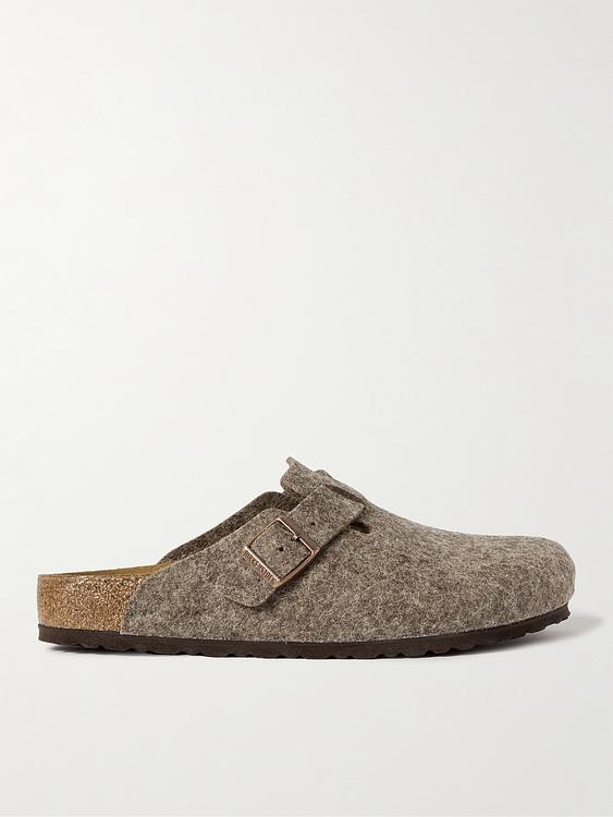 Taupe slippers from Birkenstock