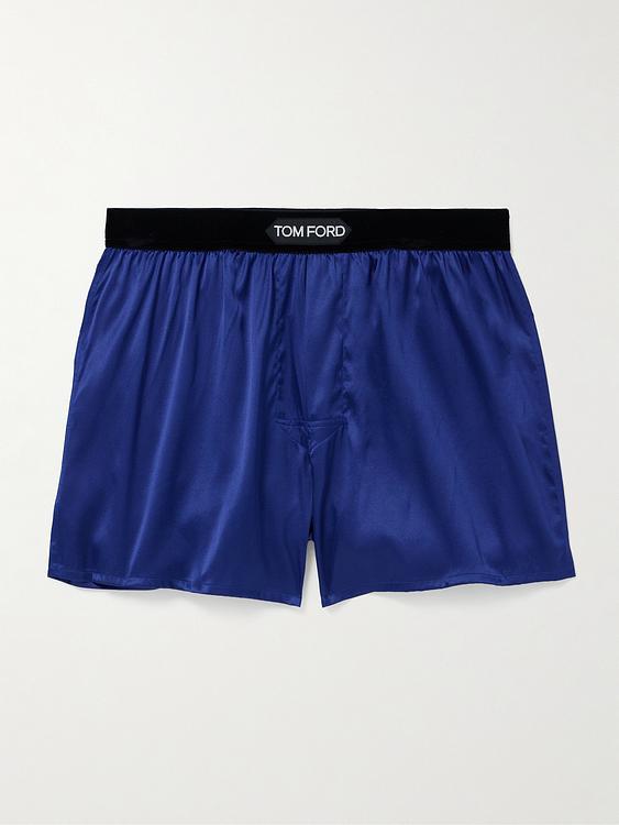 Print dark blue boxer shorts from Tom Ford