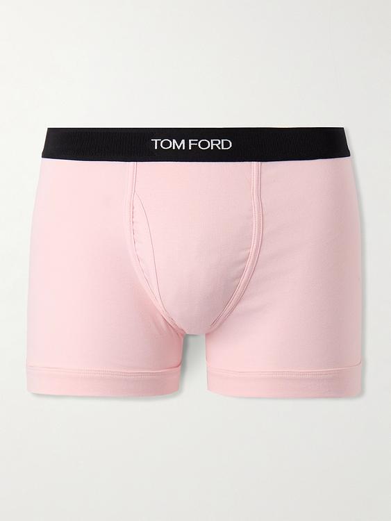 Print light pink boxer briefs from Tom Ford