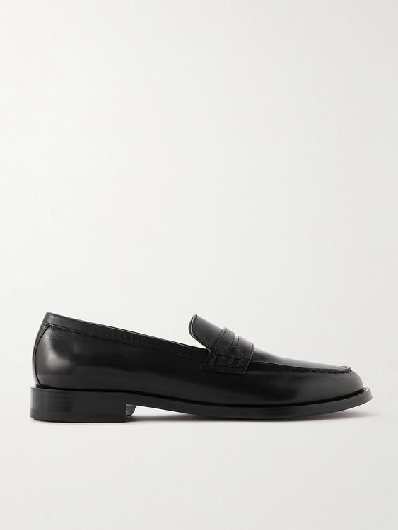 Black loafers from Manolo Blahnik