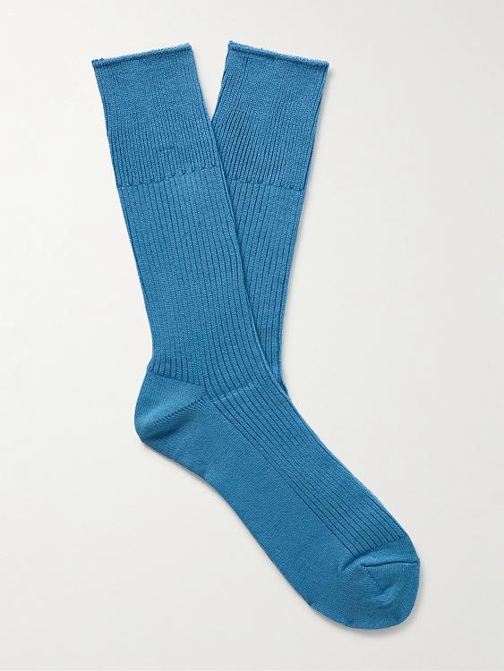 Blue socks from Anonymous Ism