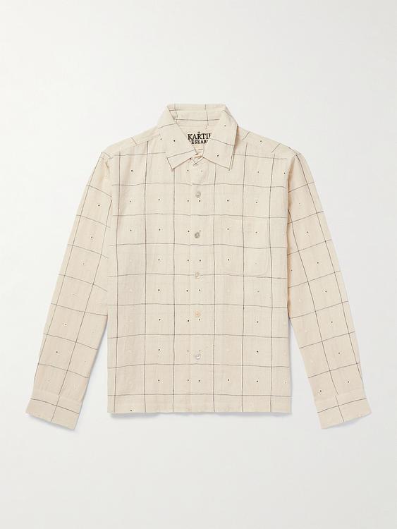 Checkered white casual shirt from Kartik Research