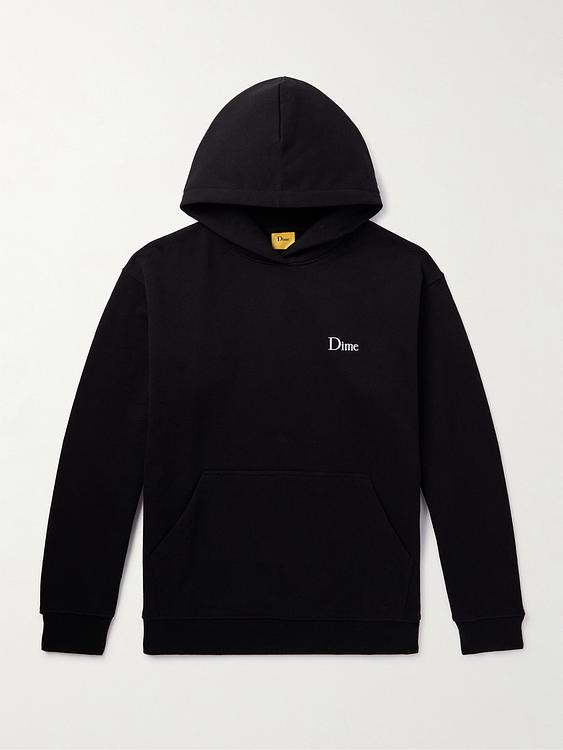 Print black hooded sweatshirt from DIME