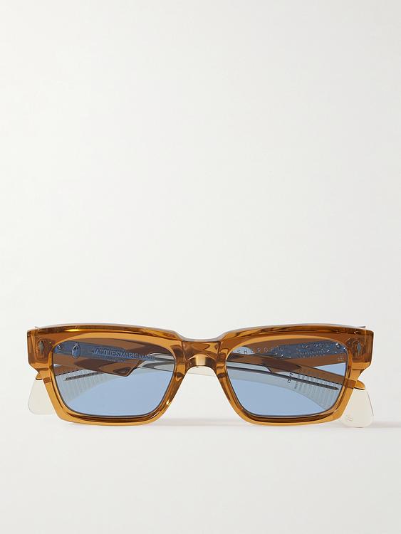 Beige d-frame sunglasses from Jacques Marie Mage