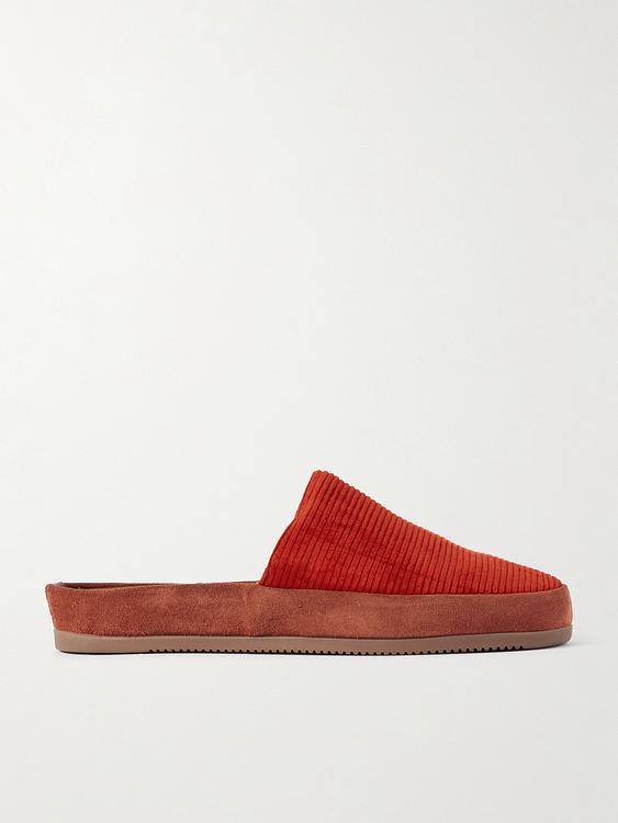 Dark red slippers from Mulo
