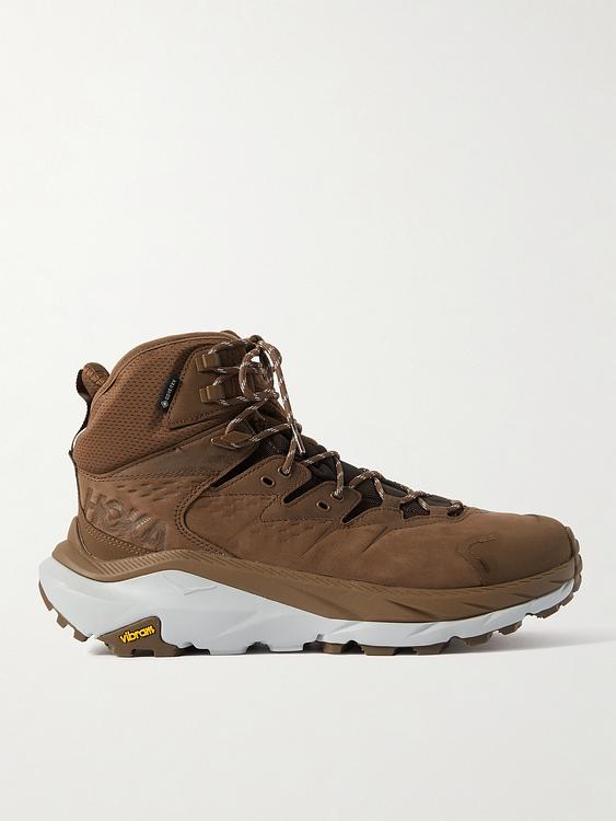 Brown lace-up boots from Hoka