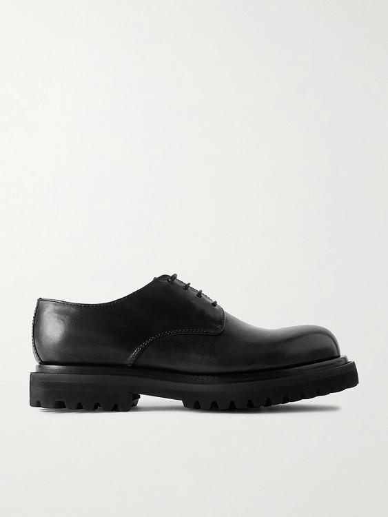 Black derby shoes from Officine Creative