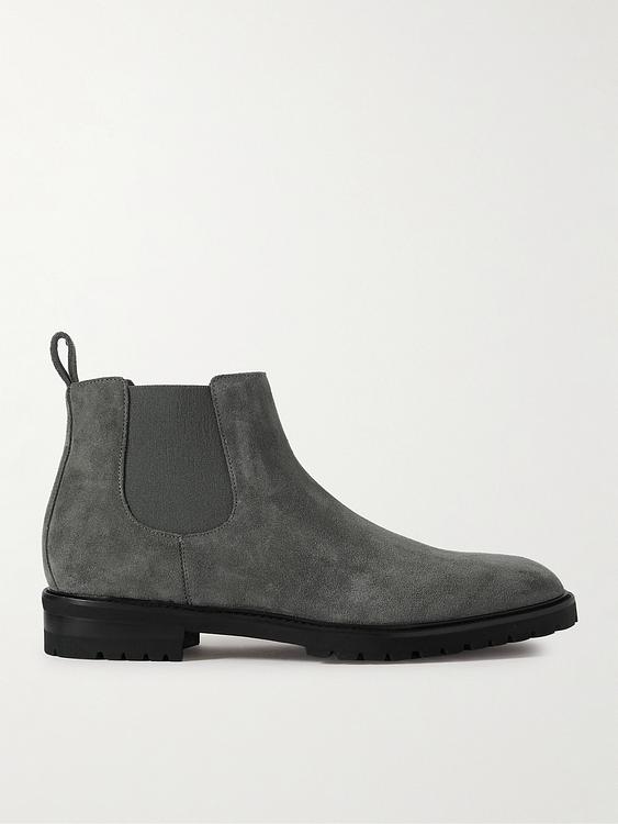 Dark grey chelsea boots from Manolo Blahnik