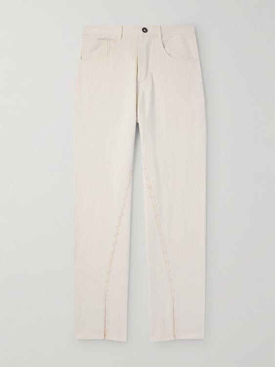 White chinos from Kartik Research