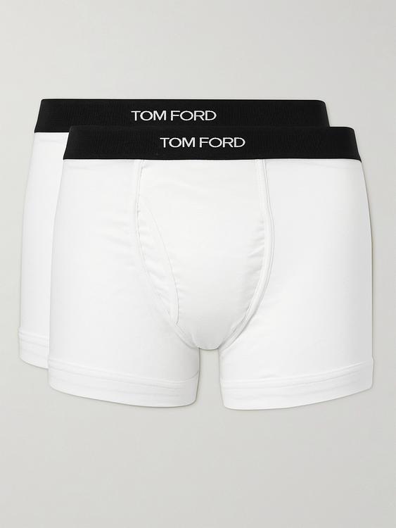 Print white boxer briefs from Tom Ford