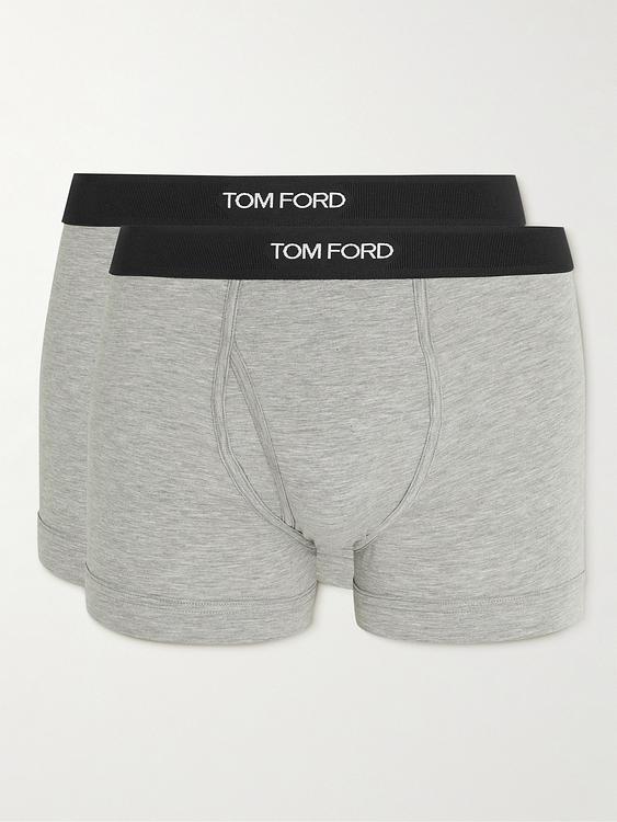 Print grey boxer briefs from Tom Ford