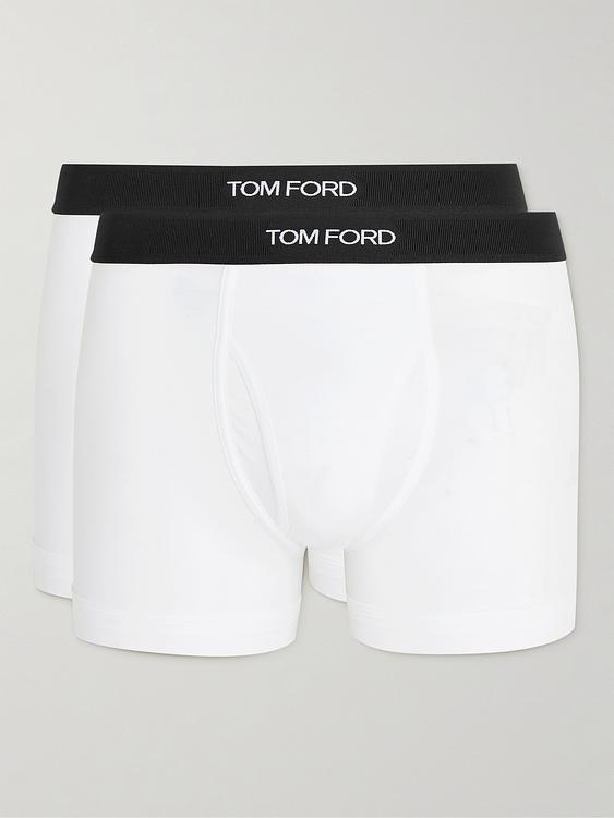 Print white boxer briefs from Tom Ford