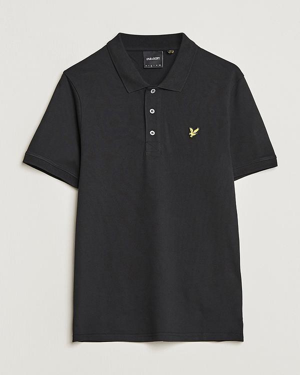 Dark grey short sleeve polo shirt from Lyle & Scott