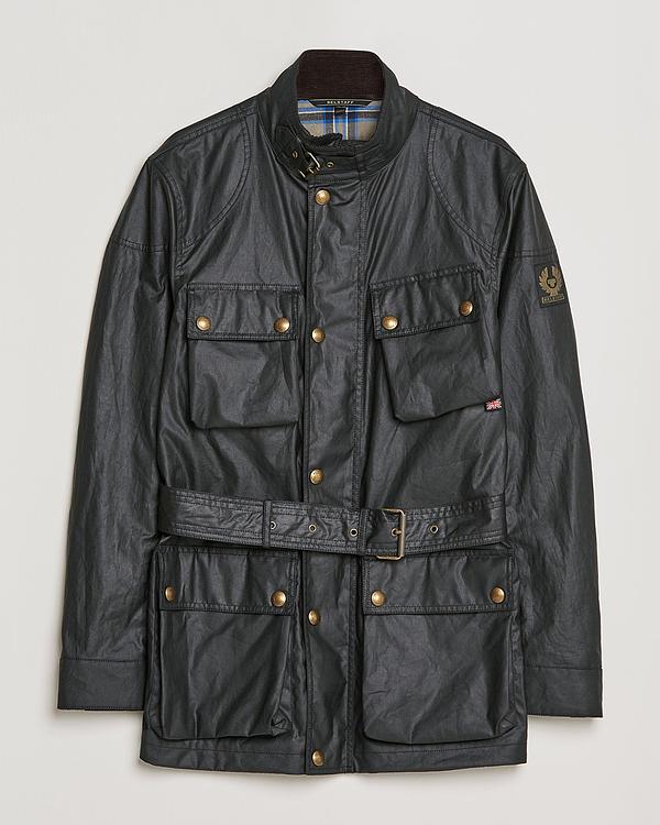 Dark grey waxed jacket from Belstaff
