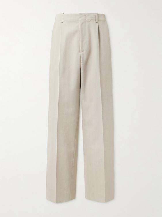 Beige wide-leg formal trousers from Our Legacy
