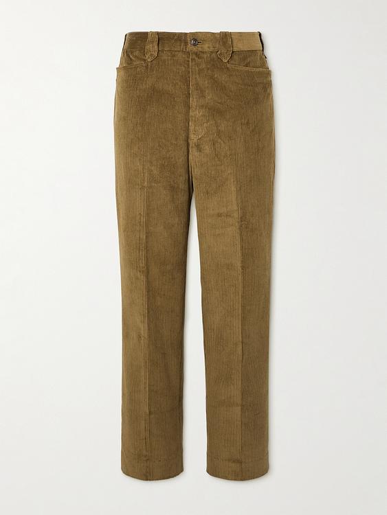 Brown corduroy trousers from Needles
